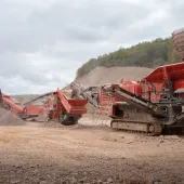 The new three-machine crushing and screening train at Braunton Aggregates’ Vyse Quarry in North Devon