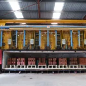 A contemporary kiln used to make the hydrogen-blend bricks