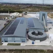 The new Smeed Dean concrete tile factory in Sittingbourne, Kent