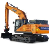 The new Develon DX250LCE-7 electric crawler excavator