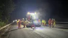 The trial ALCA material being laid on the M11