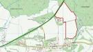 Map showing the location of the proposed new quarry in relation to the village of Tubney