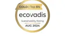 Nynas have received an EcoVadis Gold Sustainability Rating for 2024