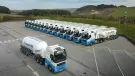 Aerial view of Longcliffe’s new fleet of Volvos