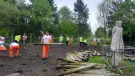 Twenty-three volunteers from Aggregate Industries spent 92 hours at the National Memorial Arboretum, contributing to the renovation of the Shot at Dawn Memorial