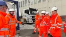 Guided by Tarmac experts, the six Royal Engineers officers gained first-hand experience in concrete production