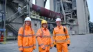 L-R: Diana Casey, MPA executive director for energy and climate change; Sarah Jones MP; and Phil Baynes Clarke, director of operations and technology, Cemex UK Cement 