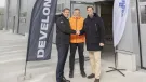 L-R: Andreas M Lohner, managing director of HD Hyundai Infracore Germany; René Halter, project manager for the construction project and member of the management team of HD Hyundai Infracore Germany; and Alexander Adler, chief executive officer of ADLER Immobilien Investment Group