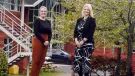 L-R: Emma Turner with Terri Charles outside the Business Innovation Centre in Binley, where Cemex have opened a new training facility and office space