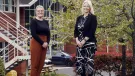 L-R: Emma Turner with Terri Charles outside the Business Innovation Centre in Binley, where Cemex have opened a new training facility and office space
