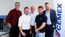 L–R: Andy Lees (senior director of curriculum, innovation, and construction at BMet), Howard Reid (lead fitter with Cemex UK), Christian Vale (senior operations manager at Cemex UK), George Howell (apprentice fitter with Cemex UK), and Lex Russell (materials managing director at Cemex UK)