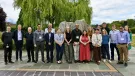 Indian delegates and BGS staff outside BGS’s headquarters in Keyworth, Nottinghamshire. Photo: BGS © UKRI
