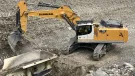 The new-generation Liebherr R 978 SME crawler excavator in operation at Beynon sand and gravel quarry in France