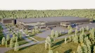 An illustration of the new distribution facility, in the Pilängen area of Örebro, Sweden