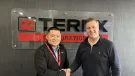 L–R: Masashi Nakamura, general manager at Kurimoto and Neil McIlwaine, business line director for MAGNA