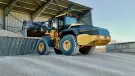 Roger Martin Group’s new L120 Electric wheel loader on hopper-loading duties at SABEVI-Bourgogne Béton 