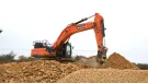 Heritage Quarry Group’s new Develon DX490LC-7 crawler excavator in action at Skillington Quarry